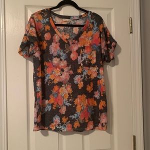Floral tee shirt